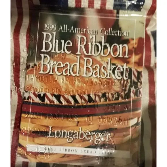Vintage Longaberger 1999 All American Collection Blue Ribbon Bread Basket - Picture 7 of 7
